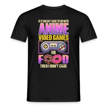 Anime, Jeux vidéo ou food, Manga, Otaku, Japonais - T-shirt homme - noir - Devant - AI Model Male 178 light (178cm)