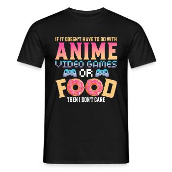 Anime, Jeux vidéo ou food, Manga, Otaku, Japonais - T-shirt homme - noir - Devant - AI Model Male 178 light (178cm)