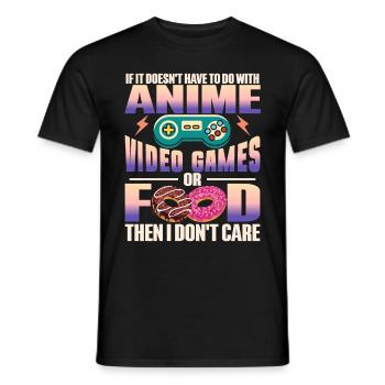 Anime, Jeux vidéo ou food, Manga, Otaku, Japonais - T-shirt homme - noir - Devant - AI Model Male 178 light (178cm)