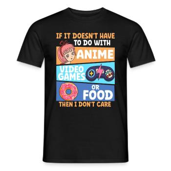Anime, Jeux vidéo ou food, Manga, Otaku, Japonais - T-shirt homme - noir - Devant - AI Model Male 178 light (178cm)