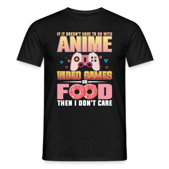 Anime, Jeux vidéo ou food, Manga, Otaku, Japonais - T-shirt homme - noir - Devant - AI Model Male 178 light (178cm)