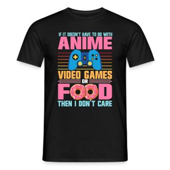 Anime, Jeux vidéo ou food, Manga, Otaku, Japonais - T-shirt homme - noir - Devant - AI Model Male 178 light (178cm)