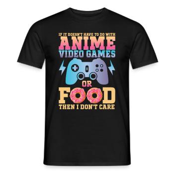 Anime, Jeux vidéo ou food, Manga, Otaku, Japonais - T-shirt homme - noir - Devant - AI Model Male 178 light (178cm)