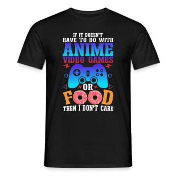 Anime, Jeux vidéo ou food, Manga, Otaku, Japonais - T-shirt homme - noir - Devant - AI Model Male 178 light (178cm)