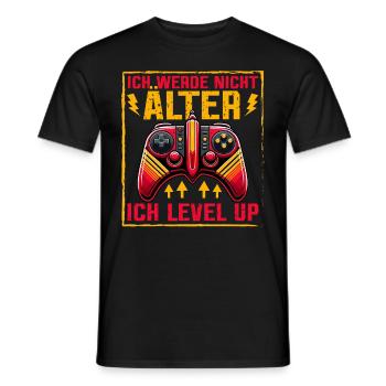 Je ne vieillis pas, je monte de niveau en jouant - T-shirt homme - noir - Devant - AI Model Male 178 light (178cm)