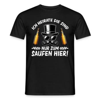 Le marié Funny EVJ - T-shirt homme - noir - Devant - AI Model Male 178 light (178cm)