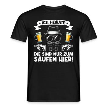 Der Bräutigam Lustiges Junggesellenabschied - Männer T-Shirt - Schwarz - Vorne - AI Model Male 178 light (178cm)
