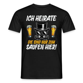 Der Bräutigam Lustiges Junggesellenabschied - Männer T-Shirt - Schwarz - Vorne - AI Model Male 178 light (178cm)
