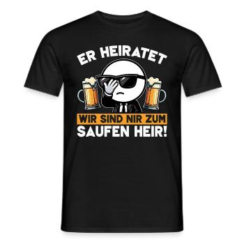 Der Bräutigam Lustiges Junggesellenabschied - Männer T-Shirt - Schwarz - Vorne - AI Model Male 178 light (178cm)