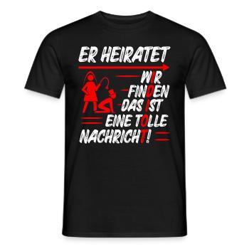 Der Bräutigam Lustiges Junggesellenabschied - Männer T-Shirt - Schwarz - Vorne - AI Model Male 178 light (178cm)