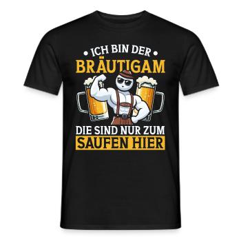 Le marié Funny EVJ - T-shirt homme - noir - Devant - AI Model Male 178 light (178cm)