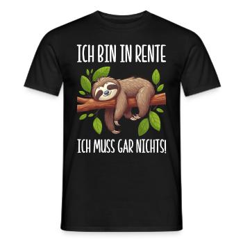I'm retired, I don't have to do anything funny - Men's T-Shirt - black - Front - AI Model Male 178 light (178cm)
