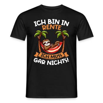 I'm retired, I don't have to do anything funny - Men's T-Shirt - black - Front - AI Model Male 178 light (178cm)