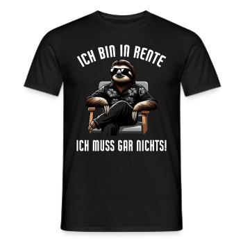 I'm retired, I don't have to do anything funny - Men's T-Shirt - black - Front - AI Model Male 178 light (178cm)