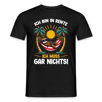 Je suis à la retraite, je n’ai rien à faire de drôle - T-shirt homme - noir - Devant - AI Model Male 178 light (178cm)