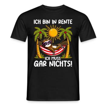 I'm retired, I don't have to do anything funny - Men's T-Shirt - black - Front - AI Model Male 178 light (178cm)