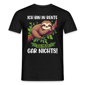 I'm retired, I don't have to do anything funny - Men's T-Shirt - black - Front - AI Model Male 178 light (178cm)