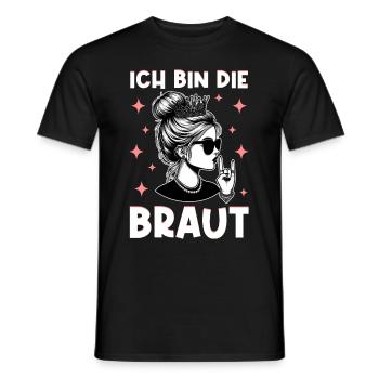 The Bride Funny Bachelorette Party Maid of Honor - Men's T-Shirt - black - Front - AI Model Male 178 light (178cm)