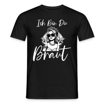 The Bride Funny Bachelorette Party Maid of Honor - Men's T-Shirt - black - Front - AI Model Male 178 light (178cm)