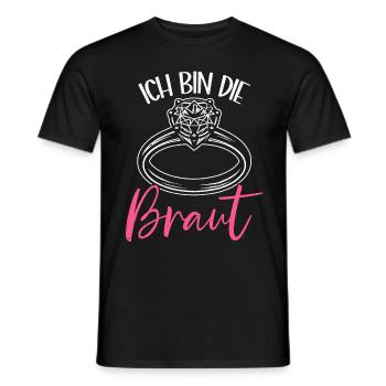 The Bride Funny Bachelorette Party Maid of Honor - Men's T-Shirt - black - Front - AI Model Male 178 light (178cm)
