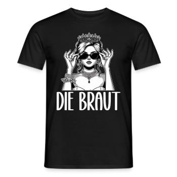 The Bride Funny Bachelorette Party Maid of Honor - Men's T-Shirt - black - Front - AI Model Male 178 light (178cm)