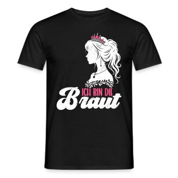 The Bride Funny Bachelorette Party Maid of Honor - Men's T-Shirt - black - Front - AI Model Male 178 light (178cm)