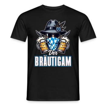 Der Bräutigam Lustiges Junggesellenabschied - Männer T-Shirt - Schwarz - Vorne - AI Model Male 178 light (178cm)