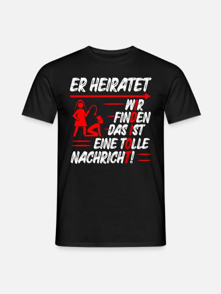 Der Bräutigam Lustiges Junggesellenabschied - Männer T-Shirt - Schwarz