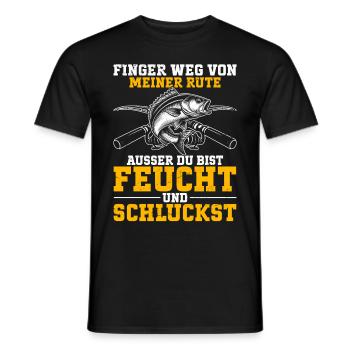 Pêcheur Canne à pêche Drôle Pêcheur Hobby Pêcheur - T-shirt homme - noir - Devant - AI Model Male 178 light (178cm)