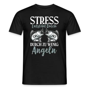 Angler Fishing Rod Funny Fisherman Hobby Fisherman - Men's T-Shirt - black - Front - AI Model Male 178 light (178cm)
