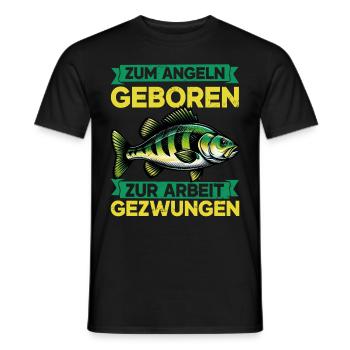 Pêcheur Canne à pêche Drôle Pêcheur Hobby Pêcheur - T-shirt homme - noir - Devant - AI Model Male 178 light (178cm)
