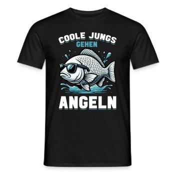 Pêcheur Canne à pêche Drôle Pêcheur Hobby Pêcheur - T-shirt homme - noir - Devant - AI Model Male 178 light (178cm)