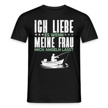Pêcheur Canne à pêche Drôle Pêcheur Hobby Pêcheur - T-shirt homme - noir - Devant - AI Model Male 178 light (178cm)
