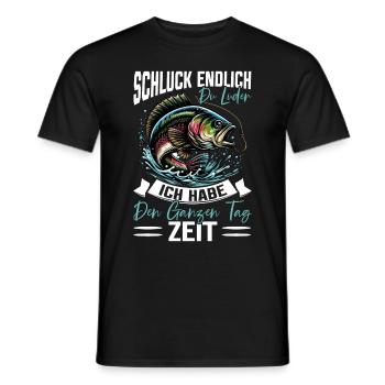Pêcheur Canne à pêche Drôle Pêcheur Hobby Pêcheur - T-shirt homme - noir - Devant - AI Model Male 178 light (178cm)