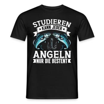Angler Angelrute Witziges Fischer Hobbyfischer - Männer T-Shirt - Schwarz - Vorne - AI Model Male 178 light (178cm)