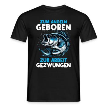 Pêcheur Canne à pêche Drôle Pêcheur Hobby Pêcheur - T-shirt homme - noir - Devant - AI Model Male 178 light (178cm)