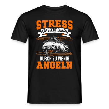 Angler Angelrute Witziges Fischer Hobbyfischer - Männer T-Shirt - Schwarz - Vorne - AI Model Male 178 light (178cm)