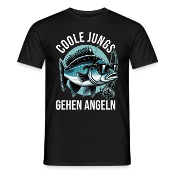 Pêcheur Canne à pêche Drôle Pêcheur Hobby Pêcheur - T-shirt homme - noir - Devant - AI Model Male 178 light (178cm)