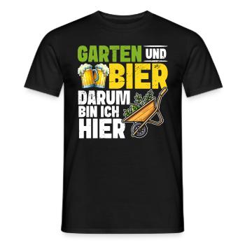Beer Garden Gardening Allotment Gardener Gardener - Men's T-Shirt - black - Front - AI Model Male 178 light (178cm)