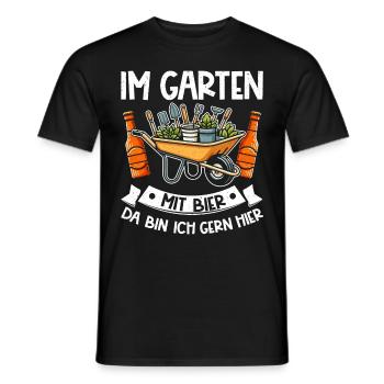 Beer Garden Gardening Allotment Gardener Gardener - Men's T-Shirt - black - Front - AI Model Male 178 light (178cm)