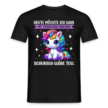 Today I want to do something with people Push - Men's T-Shirt - black - Front - AI Model Male 178 light (178cm)