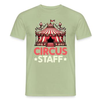 Circus Staff Carnival Kostüm Zirkusveranstaltung - Männer T-Shirt - Sage - Vorne - AI Model Male 178 light (178cm)