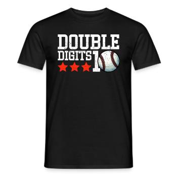 Two-Digit Birthday Decorations Boy 10 - Men's T-Shirt - black - Front - AI Model Male 178 light (178cm)