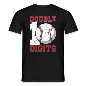 Two-Digit Birthday Decorations Boy 10 - Men's T-Shirt - black - Front - AI Model Male 178 light (178cm)