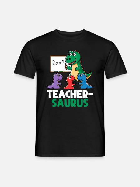 Teachersaurus Rex Dinosaure Professeur Professeur - T-shirt homme - noir
