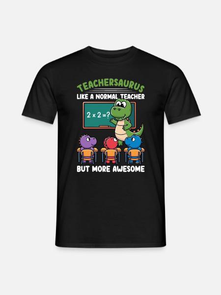Teachersaurus Rex Dinosaure Professeur Professeur - T-shirt homme - noir