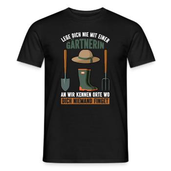 Jardin Jardinage Plantes Jardiniers Jardiniers Amateurs - T-shirt homme - noir - Devant - AI Model Male 178 light (178cm)