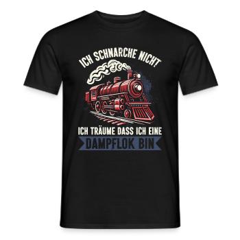 Trains de locomotives à vapeur de chemin de fer miniature - T-shirt homme - noir - Devant - AI Model Male 178 light (178cm)