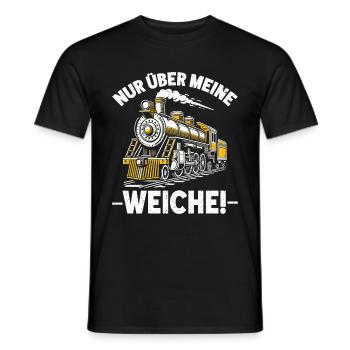 Trains de locomotives à vapeur de chemin de fer miniature - T-shirt homme - noir - Devant - AI Model Male 178 light (178cm)
