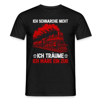 Trains de locomotives à vapeur de chemin de fer miniature - T-shirt homme - noir - Devant - AI Model Male 178 light (178cm)